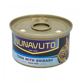Nunavuto 貓罐頭 – 無穀物系列 - 吞拿魚加白飯魚 80g x 24罐